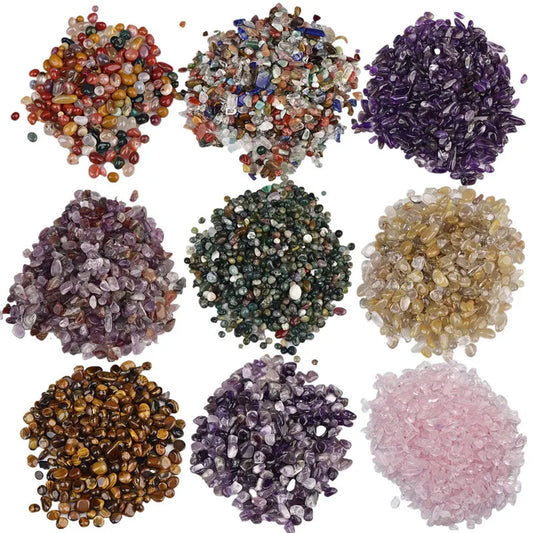 Natural Crystal Gravel Stones – Tumbled Quartz Chips for Healing, Decor & Aquarium Use